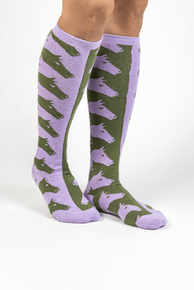 Lavender & Olive Escher Horse Women's Socks